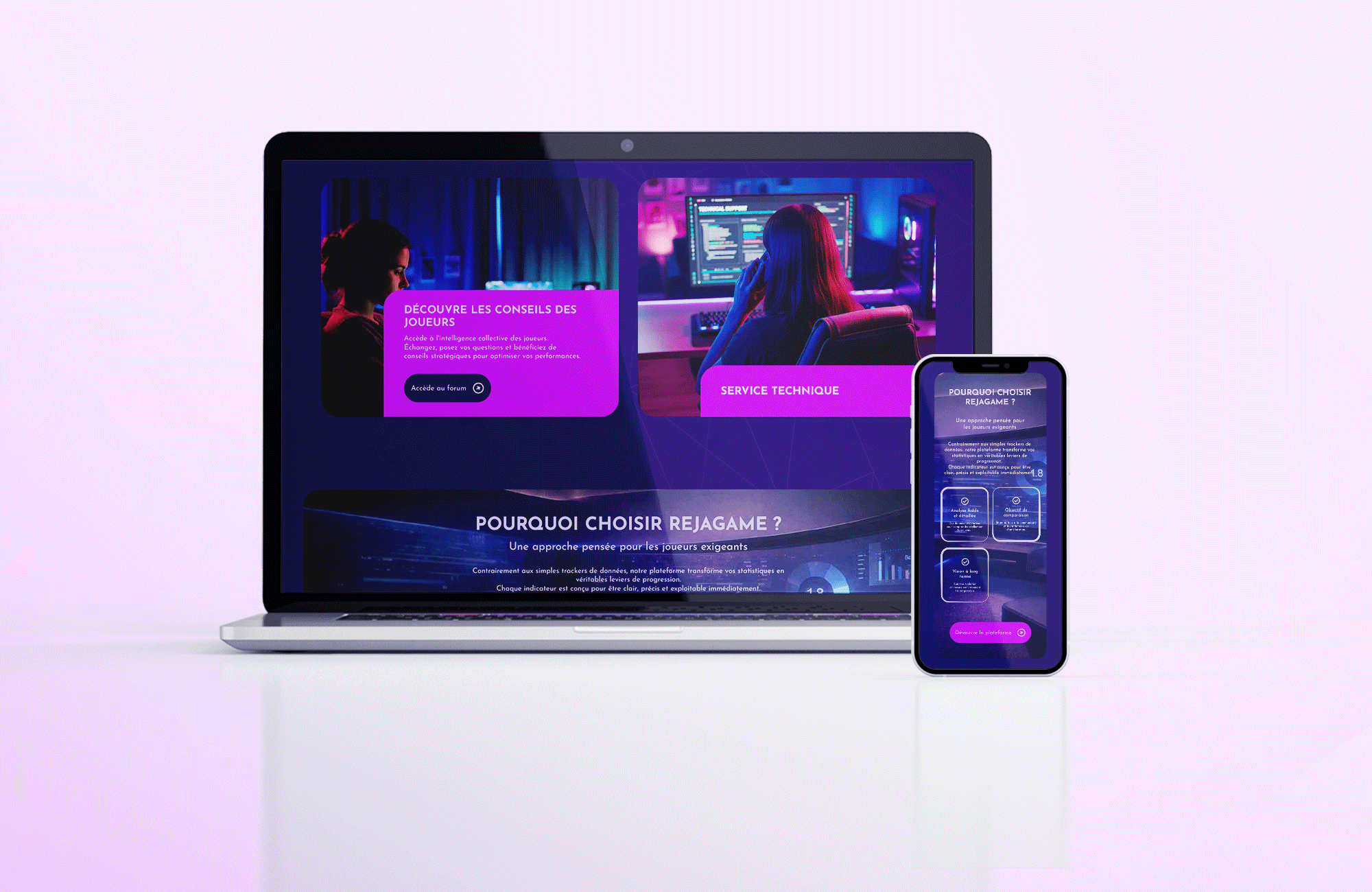 Webdesigner freelance à Mérignac - Site web RejaGame